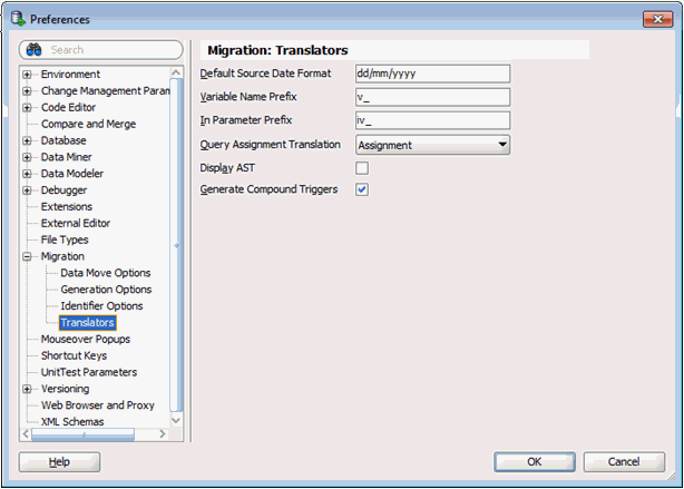 Setting Migration Preferences