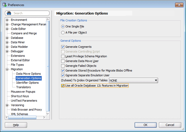 Setting Migration Preferences