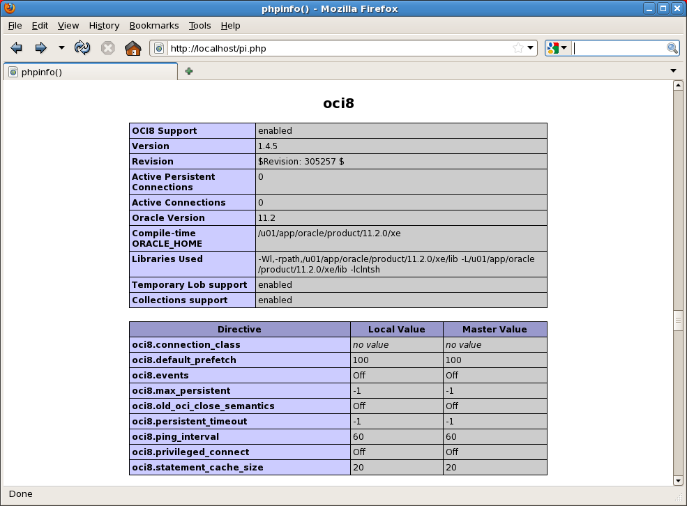 php oci8